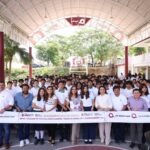ENTREGAN MARA LEZAMA Y BLANCA MERARI DOMO DEPORTIVO EN COLEGIO DE BACHILLERES DE PUERTO MORELOS